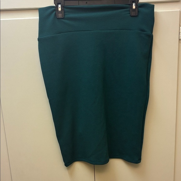 LuLaRoe Teal Pencil Skirt - Picture 3 of 4